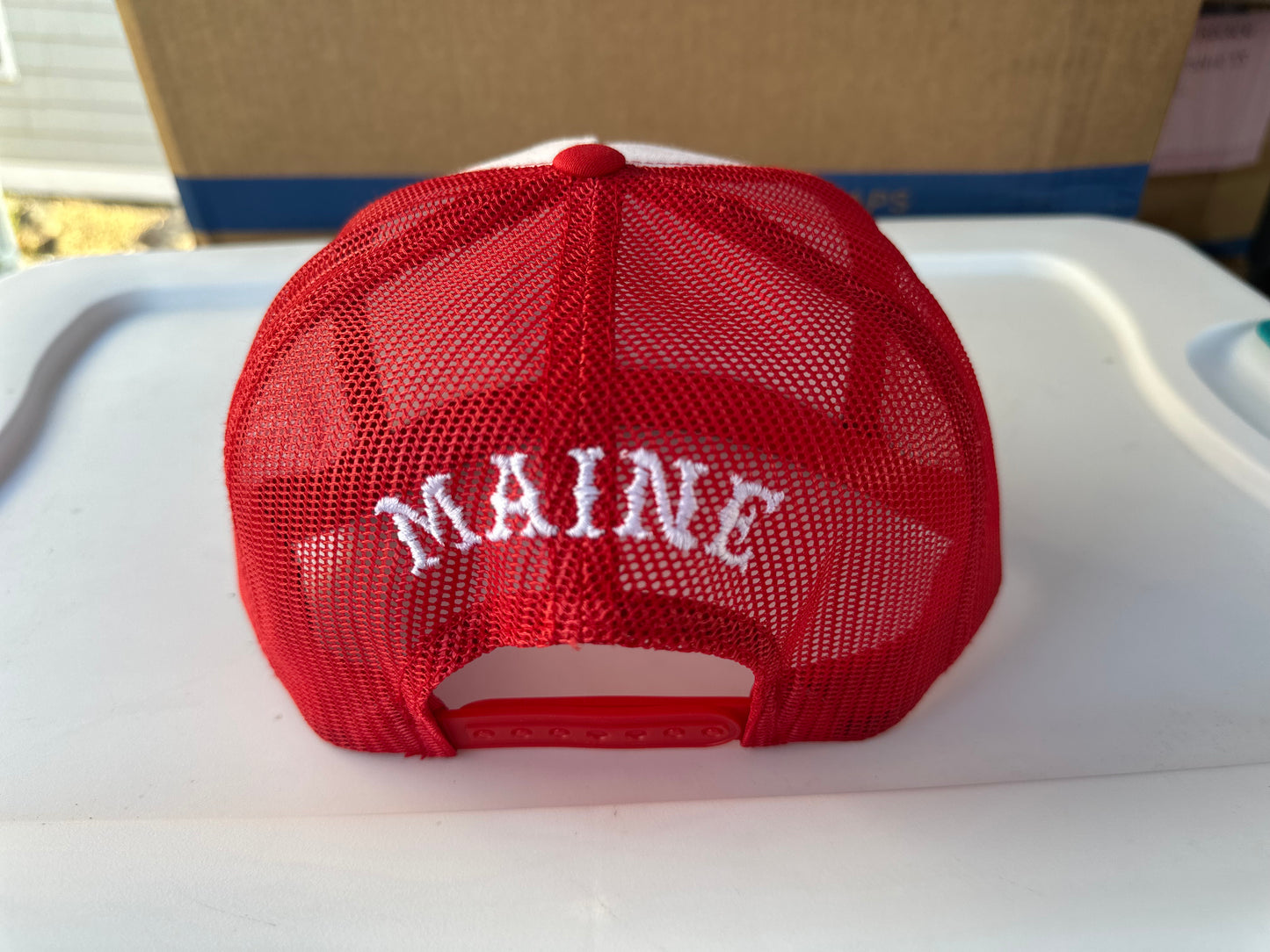 SYL 81 Devil/Angel Patch Snapback Hat Red/White