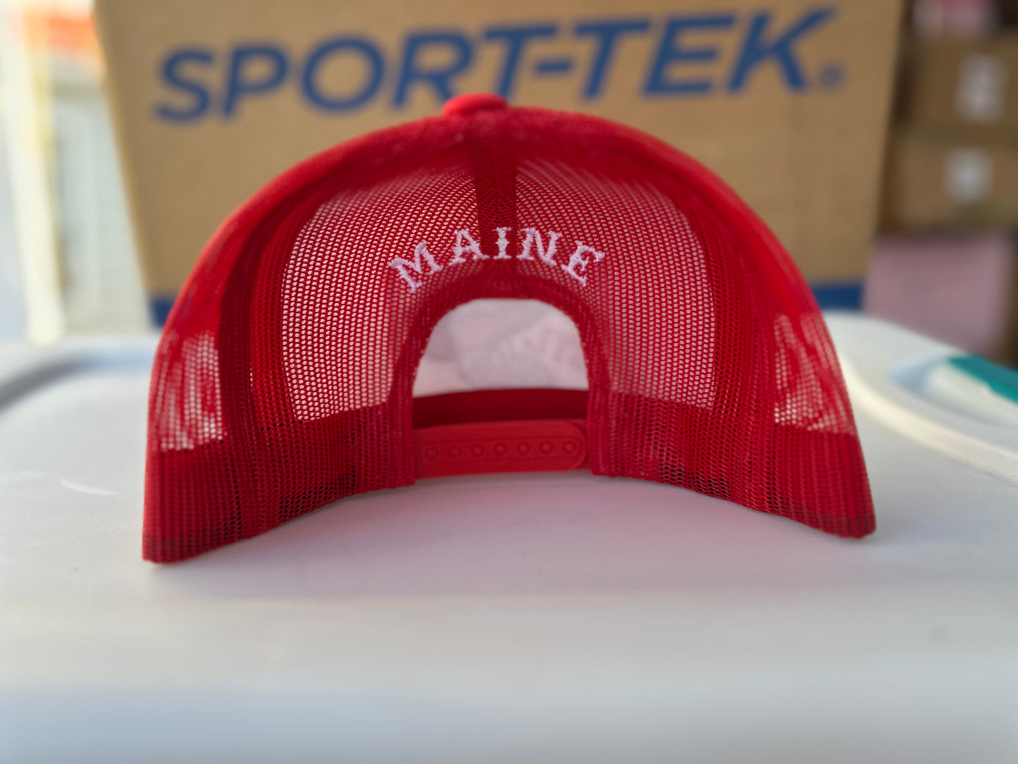 81 Lips and Dice Patch Snapback Hat Red/White