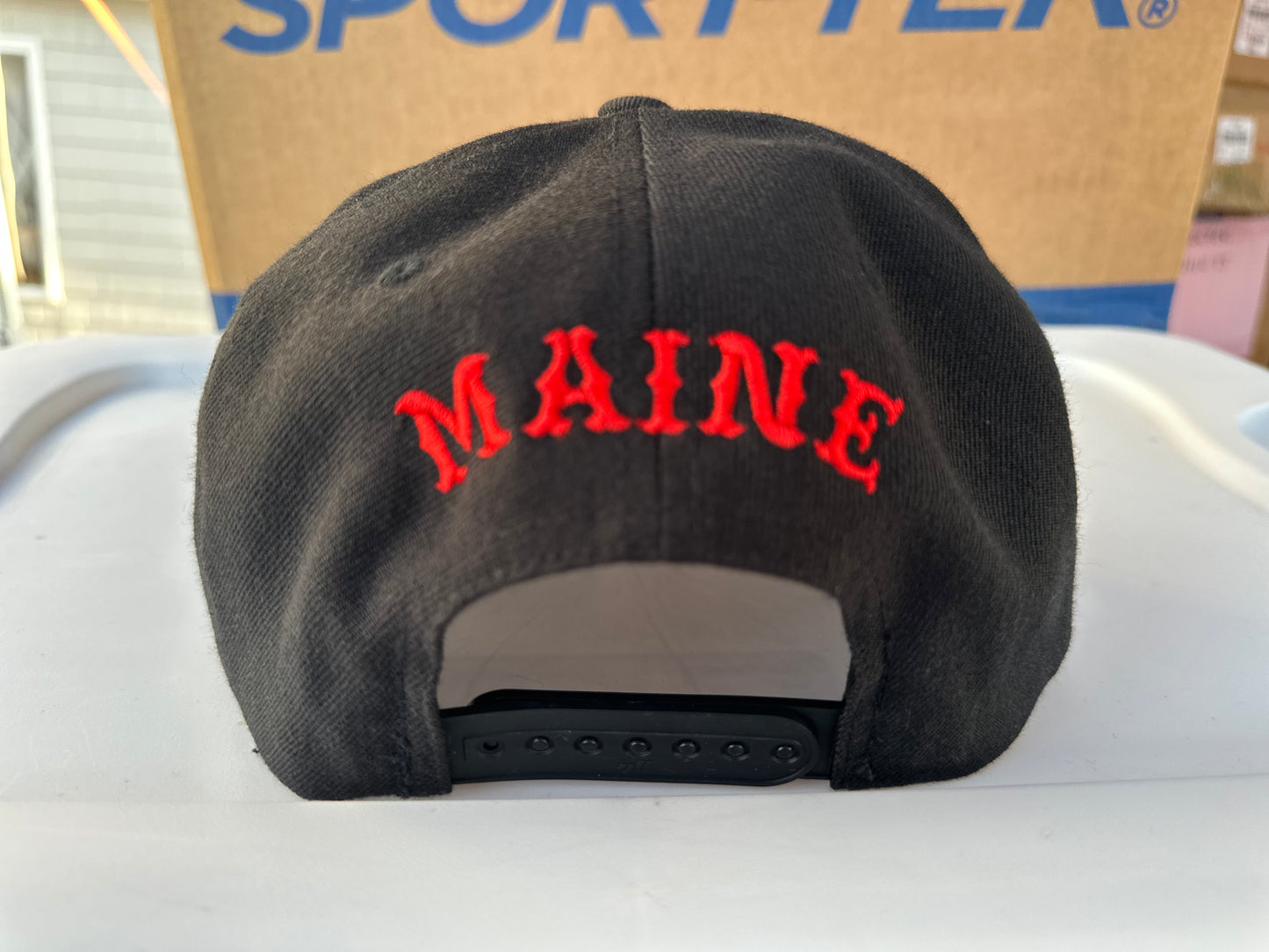 81 Lips and Dice Patch Snapback Hat Black/Camo