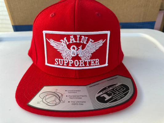 SYL 81 Support Wings Patch FlexFit Snapback Red/Red