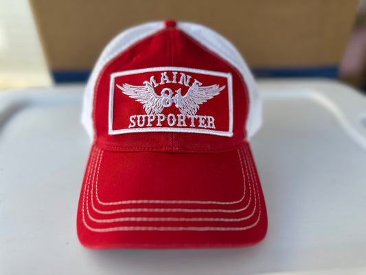 SYL 81 Support Wings Patch Snapback Red/White